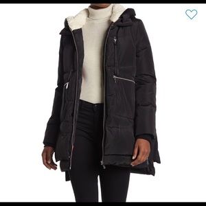 Sam Edelman Faux Fur Parka - Black Size Small